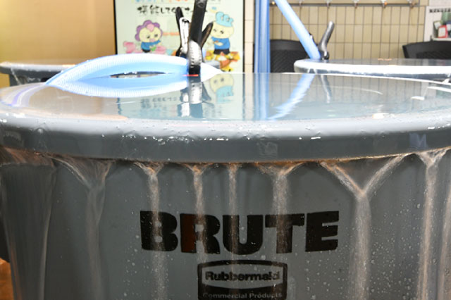 バケツ水ぶろ